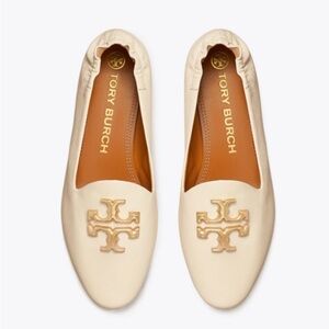 Tory Burch Cream Eleanor Round Toe Loafers 6